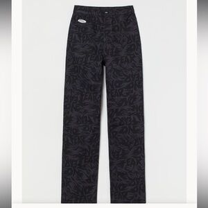 Women’s H&M NO FEAR Loose Fit Twill 5 Pocket High Waist XXL Skateboard Pants